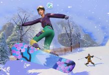 Sims 4 Snowy Escape – Review Sim a surfar na neve